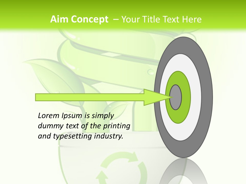 A Green Light Bulb With A Green Plant Inside It PowerPoint Template