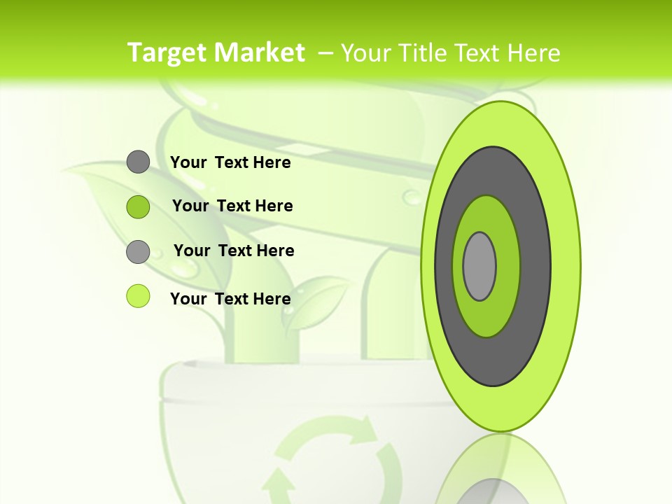 A Green Light Bulb With A Green Plant Inside It PowerPoint Template