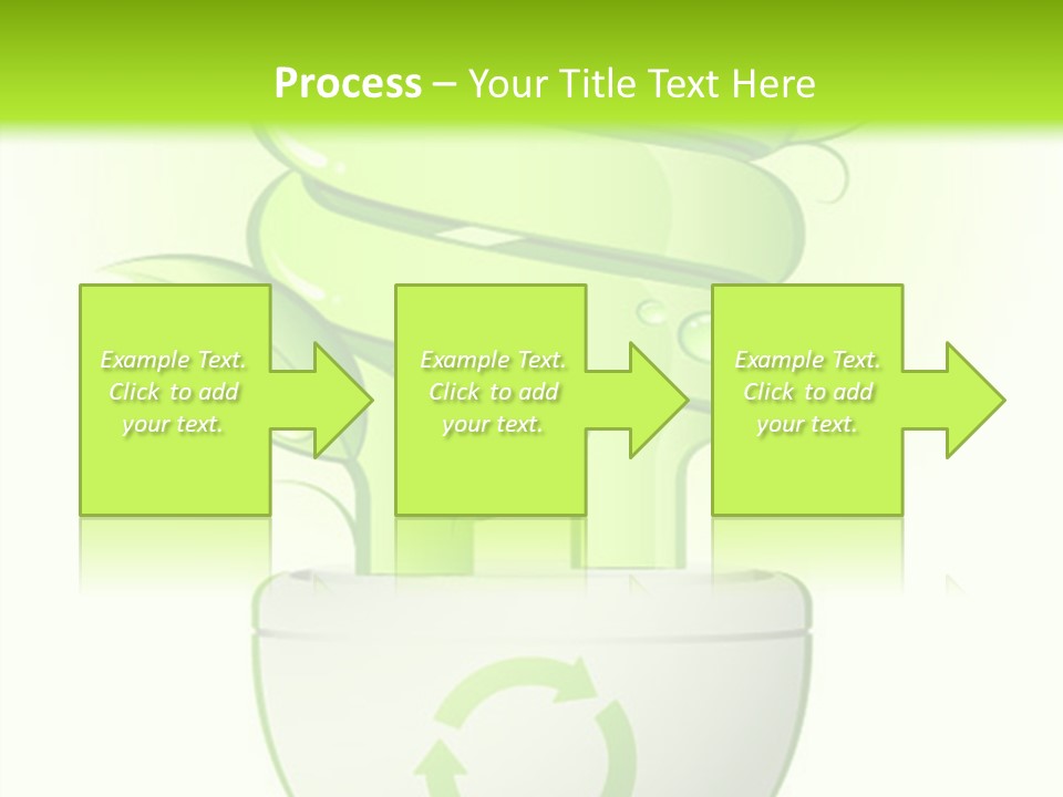 A Green Light Bulb With A Green Plant Inside It PowerPoint Template