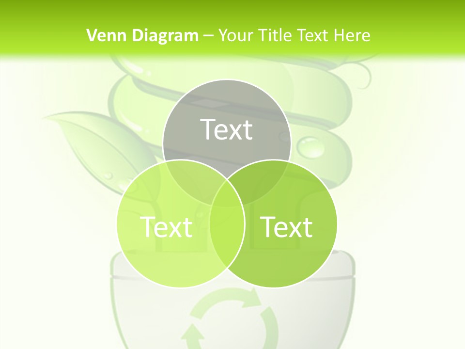 A Green Light Bulb With A Green Plant Inside It PowerPoint Template