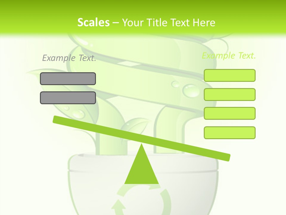 A Green Light Bulb With A Green Plant Inside It PowerPoint Template