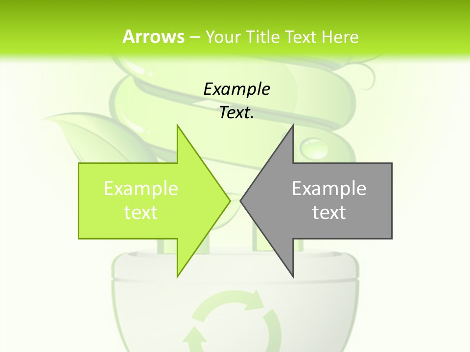 A Green Light Bulb With A Green Plant Inside It PowerPoint Template