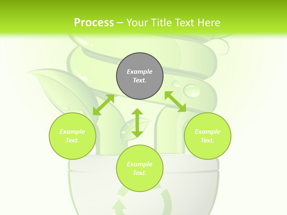 A Green Light Bulb With A Green Plant Inside It PowerPoint Template
