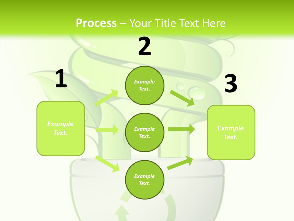 A Green Light Bulb With A Green Plant Inside It PowerPoint Template