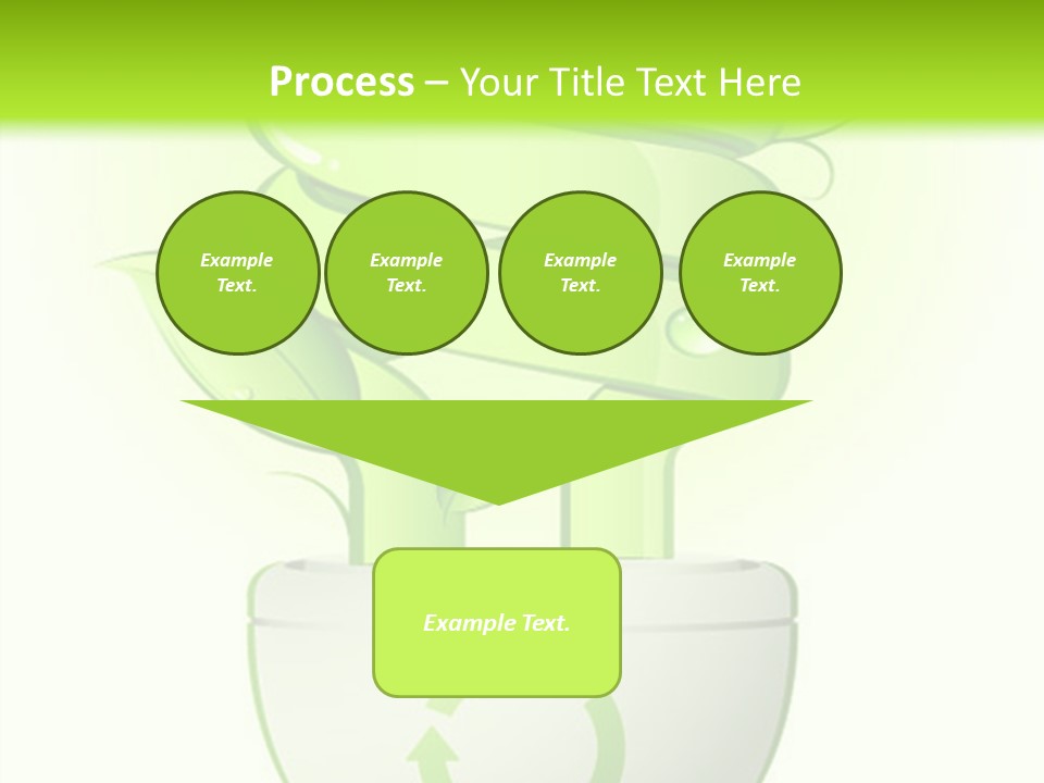 A Green Light Bulb With A Green Plant Inside It PowerPoint Template
