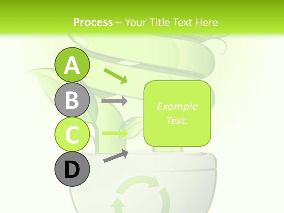 A Green Light Bulb With A Green Plant Inside It PowerPoint Template