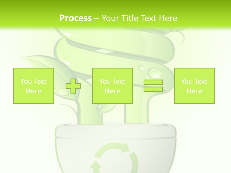 A Green Light Bulb With A Green Plant Inside It PowerPoint Template
