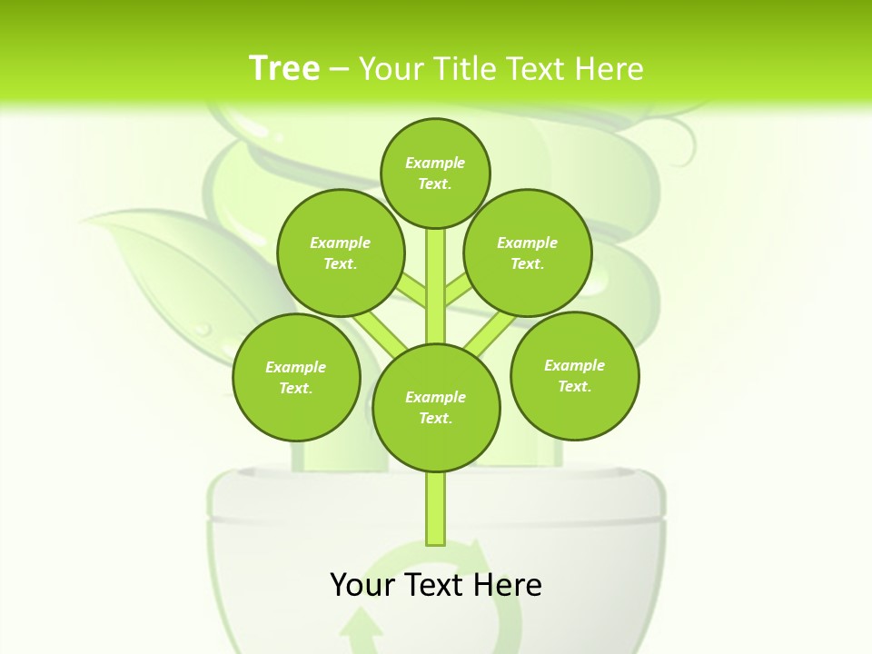 A Green Light Bulb With A Green Plant Inside It PowerPoint Template