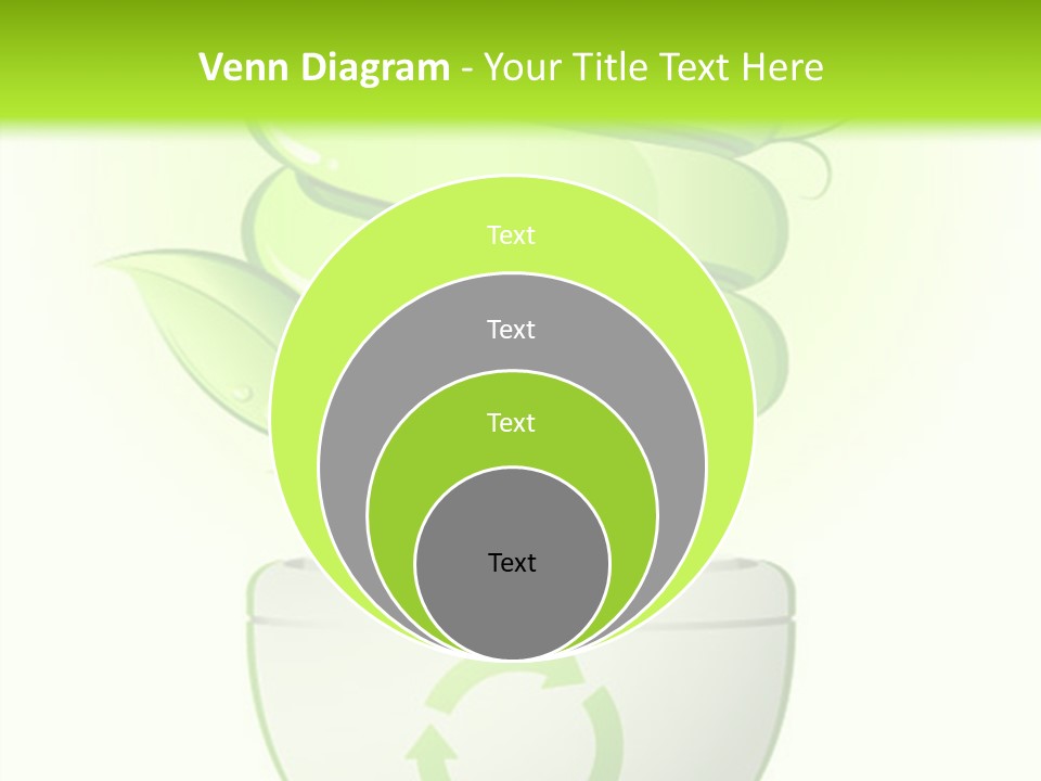 A Green Light Bulb With A Green Plant Inside It PowerPoint Template