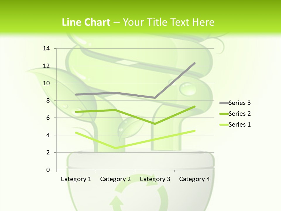 A Green Light Bulb With A Green Plant Inside It PowerPoint Template