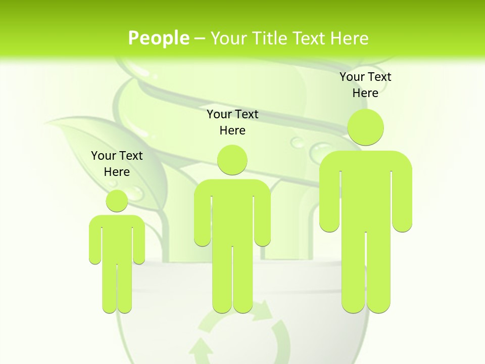 A Green Light Bulb With A Green Plant Inside It PowerPoint Template