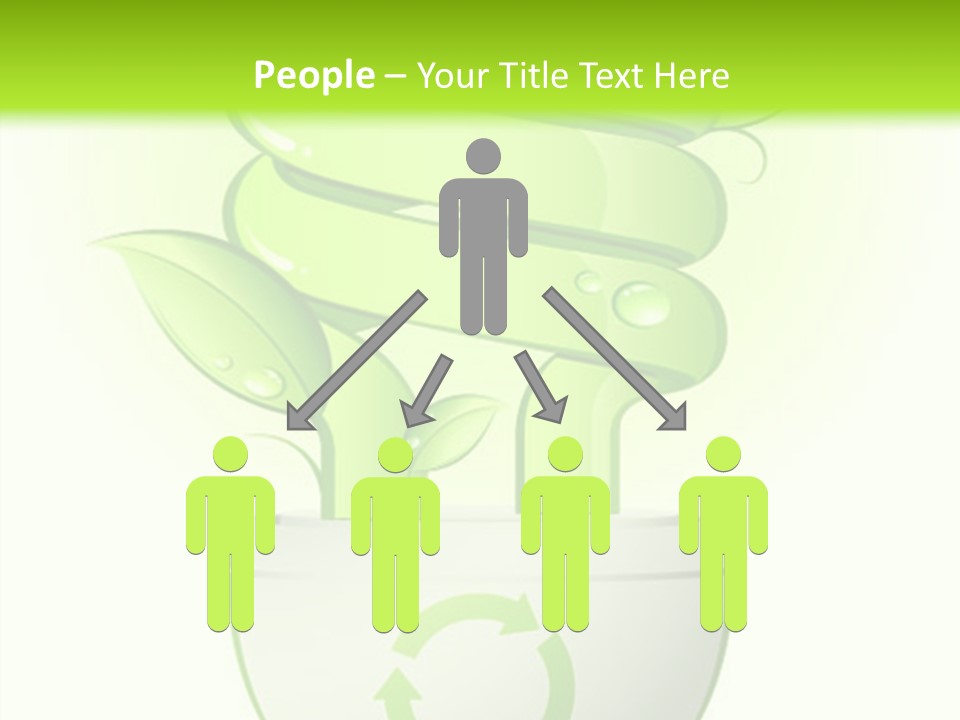 A Green Light Bulb With A Green Plant Inside It PowerPoint Template