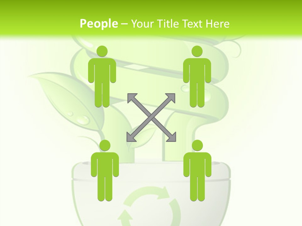 A Green Light Bulb With A Green Plant Inside It PowerPoint Template