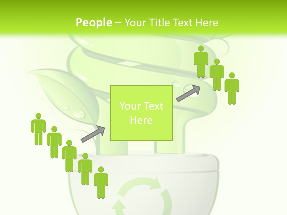 A Green Light Bulb With A Green Plant Inside It PowerPoint Template