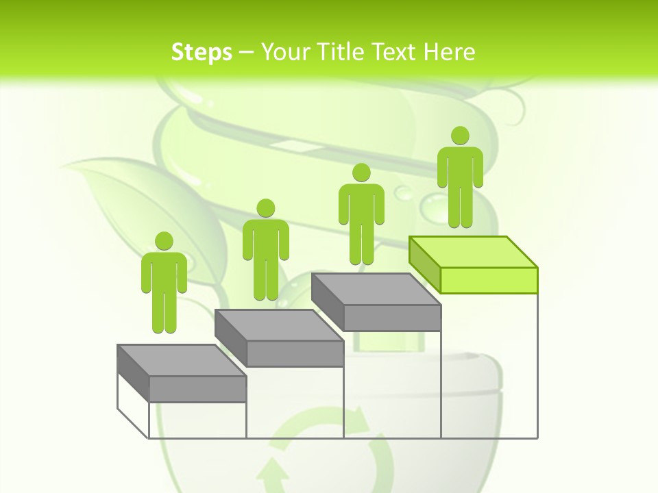 A Green Light Bulb With A Green Plant Inside It PowerPoint Template