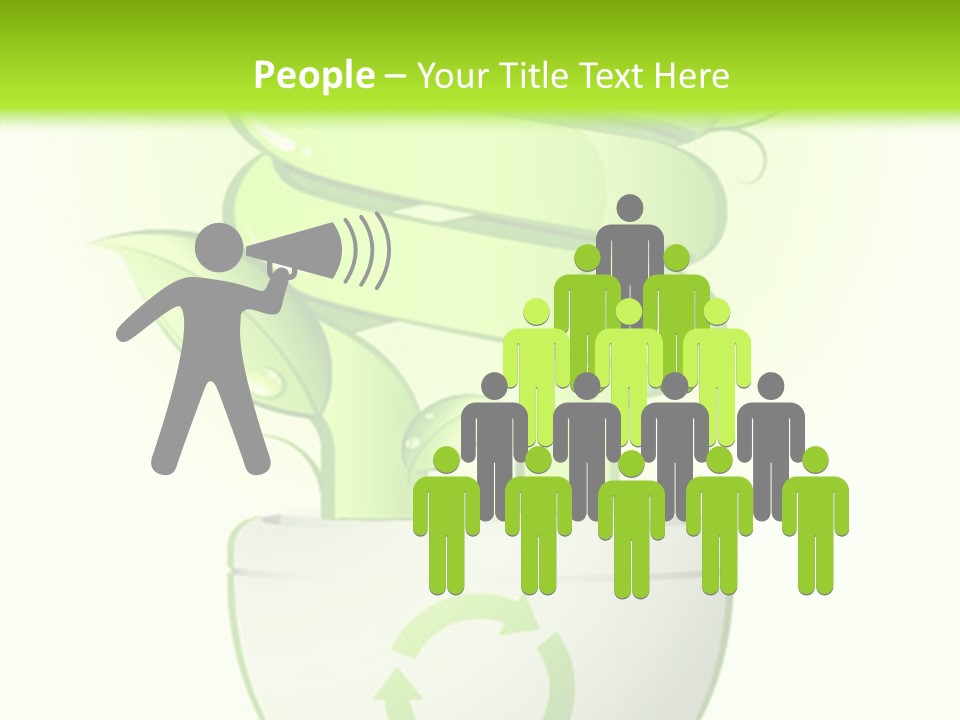 A Green Light Bulb With A Green Plant Inside It PowerPoint Template