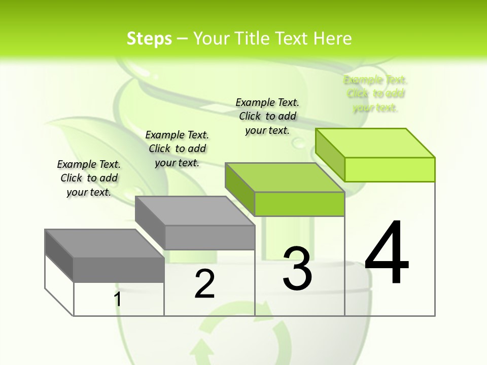 A Green Light Bulb With A Green Plant Inside It PowerPoint Template