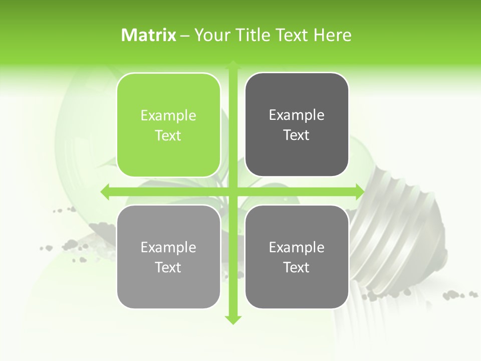White Plant Green PowerPoint Template