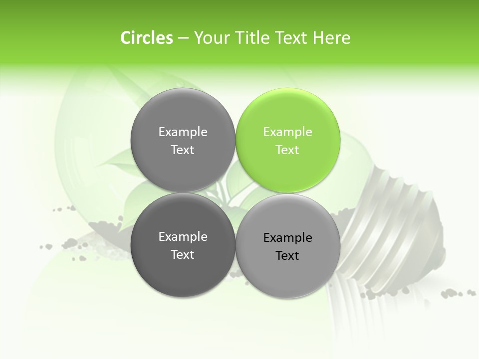 White Plant Green PowerPoint Template