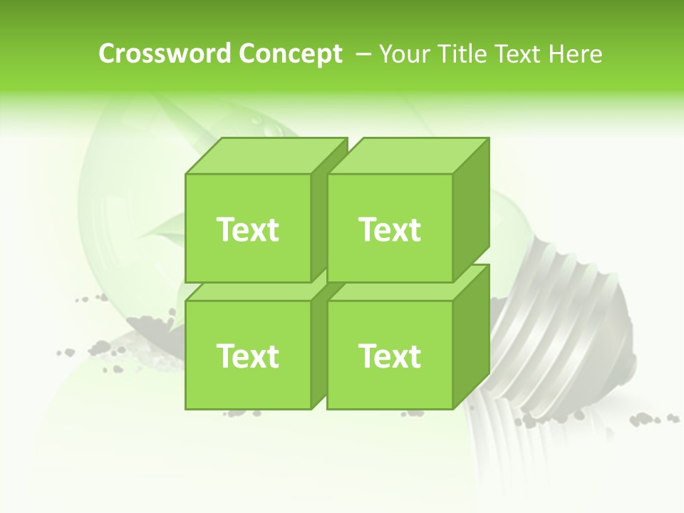 White Plant Green PowerPoint Template