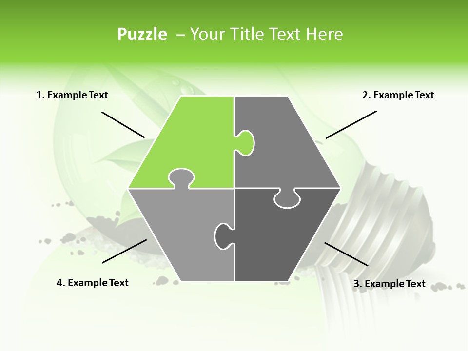 White Plant Green PowerPoint Template