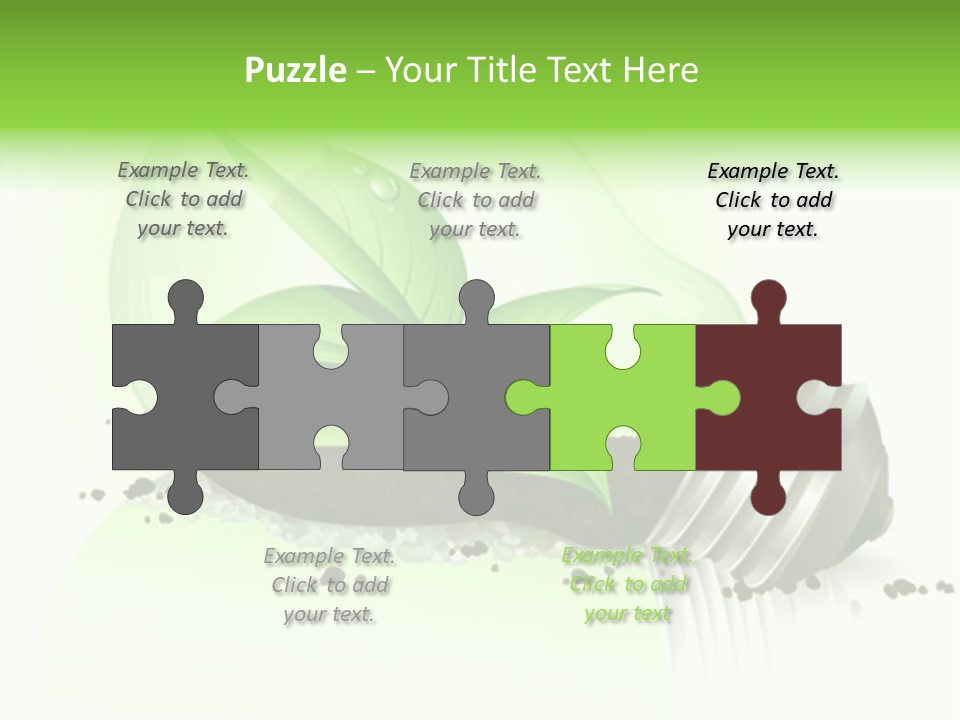White Plant Green PowerPoint Template