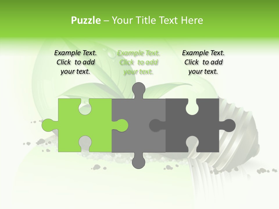 White Plant Green PowerPoint Template