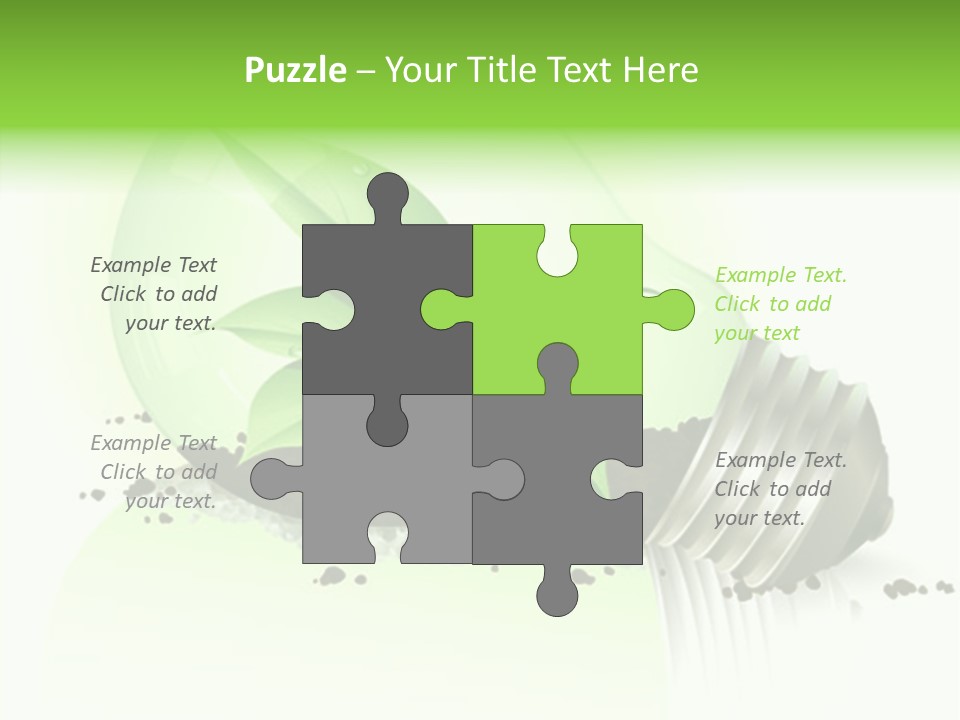 White Plant Green PowerPoint Template