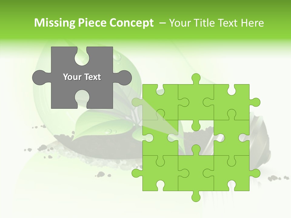 White Plant Green PowerPoint Template