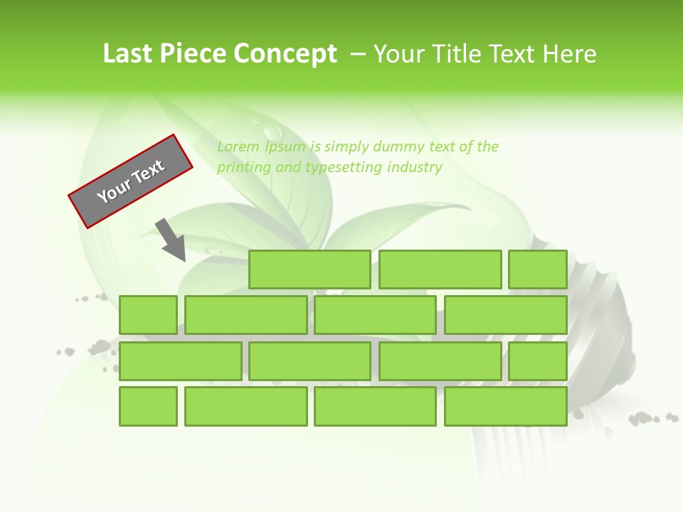 White Plant Green PowerPoint Template