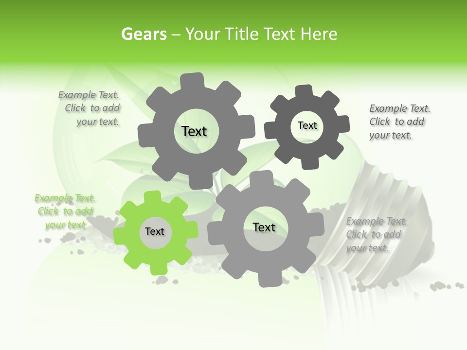 White Plant Green PowerPoint Template