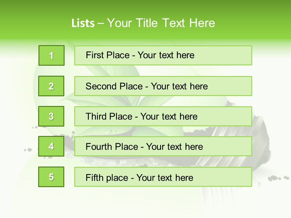White Plant Green PowerPoint Template