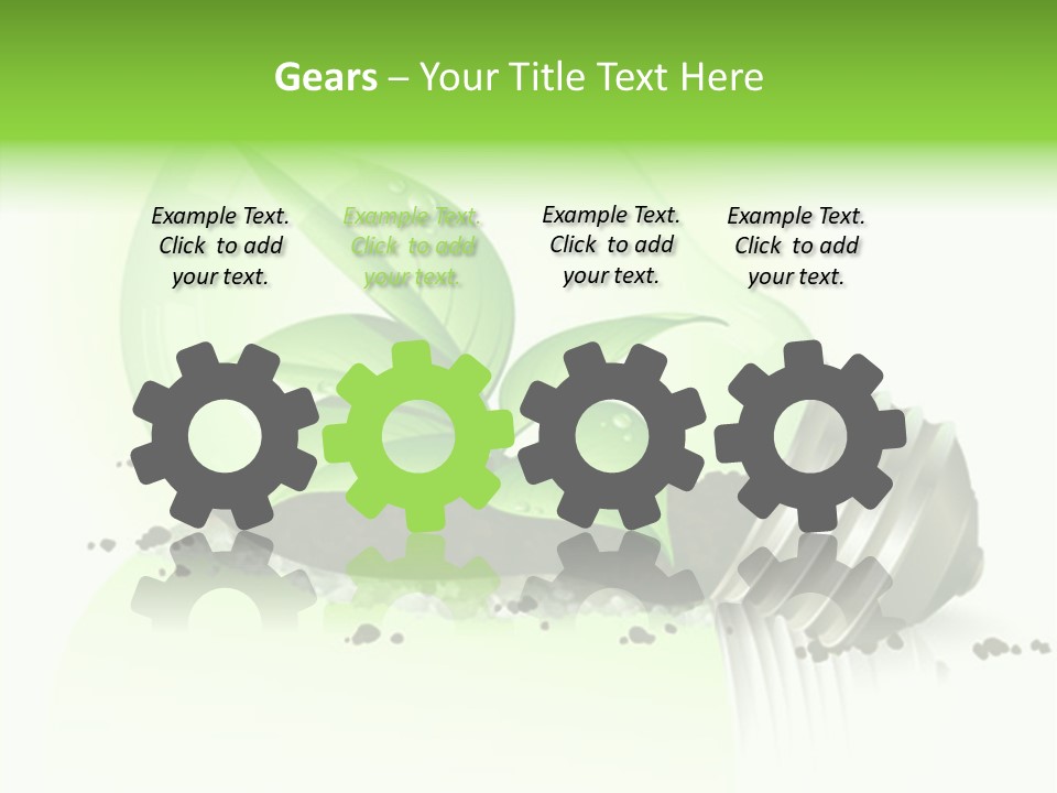 White Plant Green PowerPoint Template