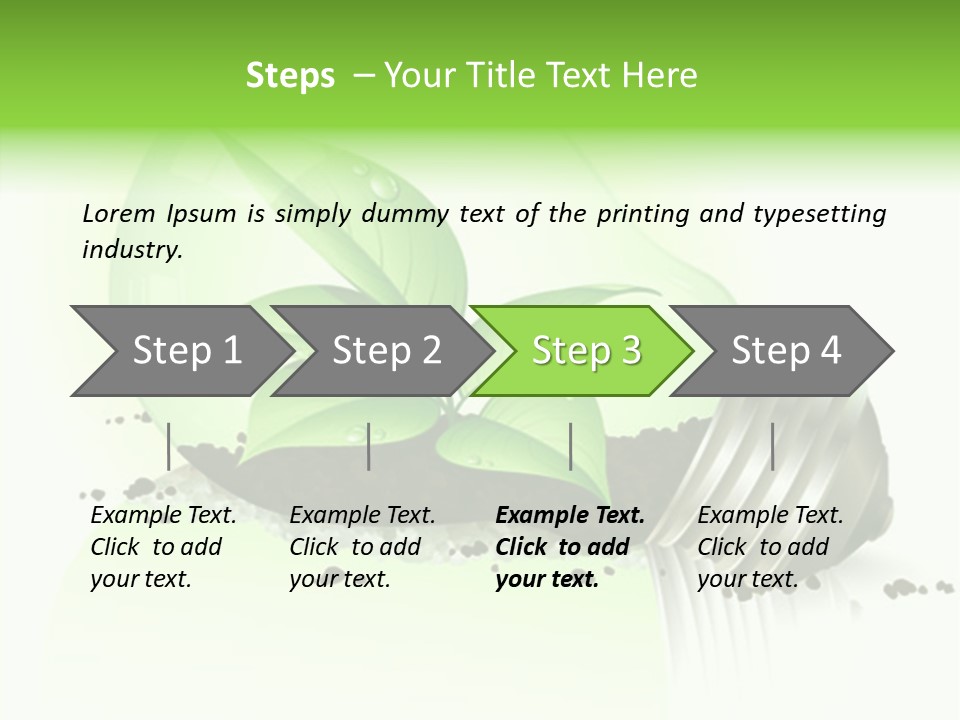 White Plant Green PowerPoint Template
