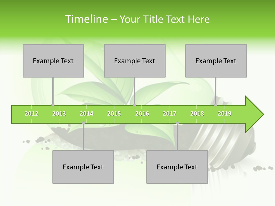 White Plant Green PowerPoint Template
