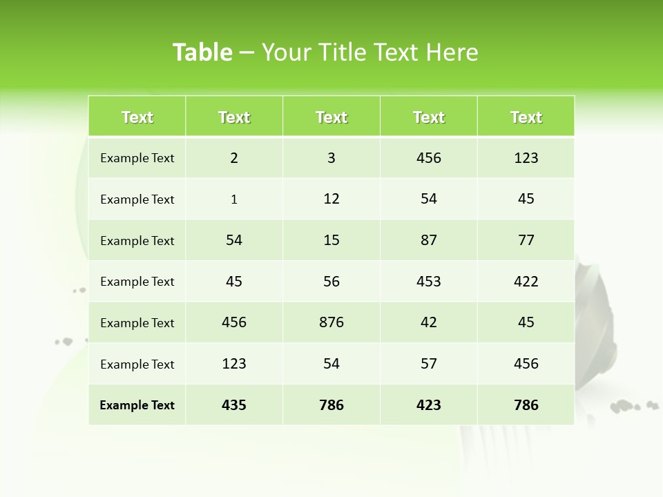White Plant Green PowerPoint Template