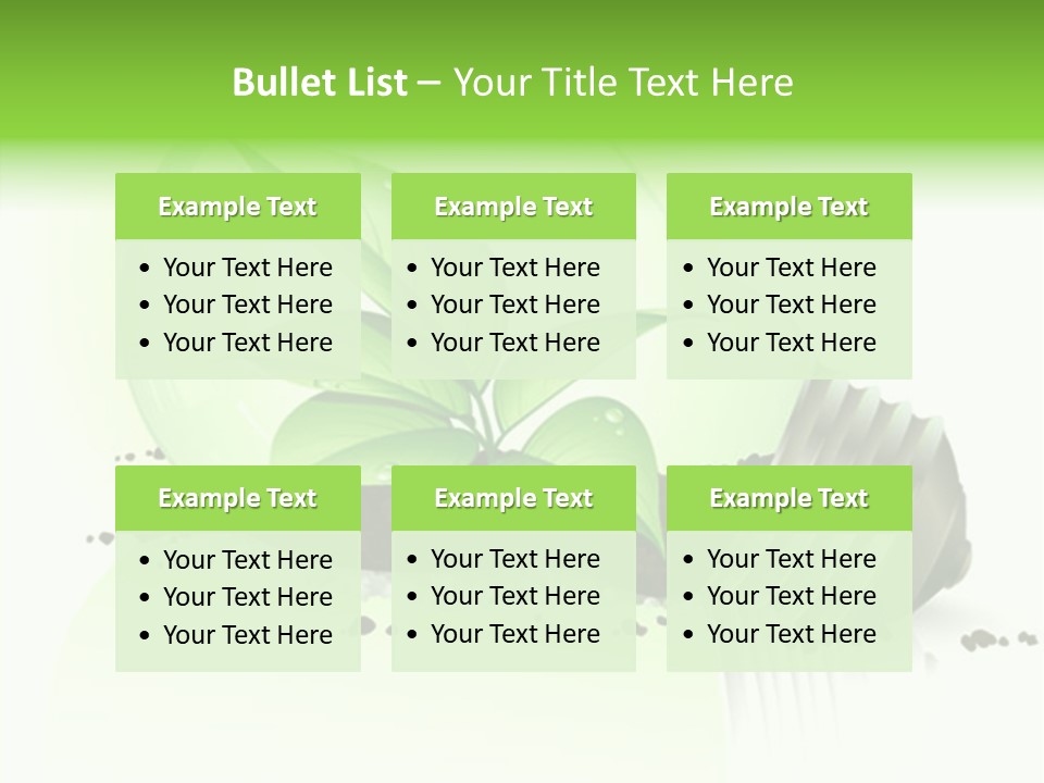 White Plant Green PowerPoint Template