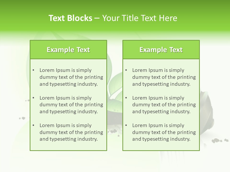White Plant Green PowerPoint Template