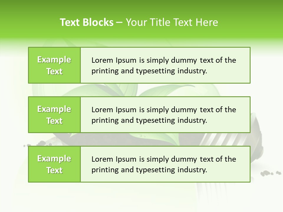 White Plant Green PowerPoint Template
