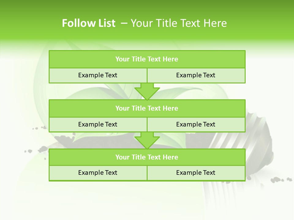White Plant Green PowerPoint Template