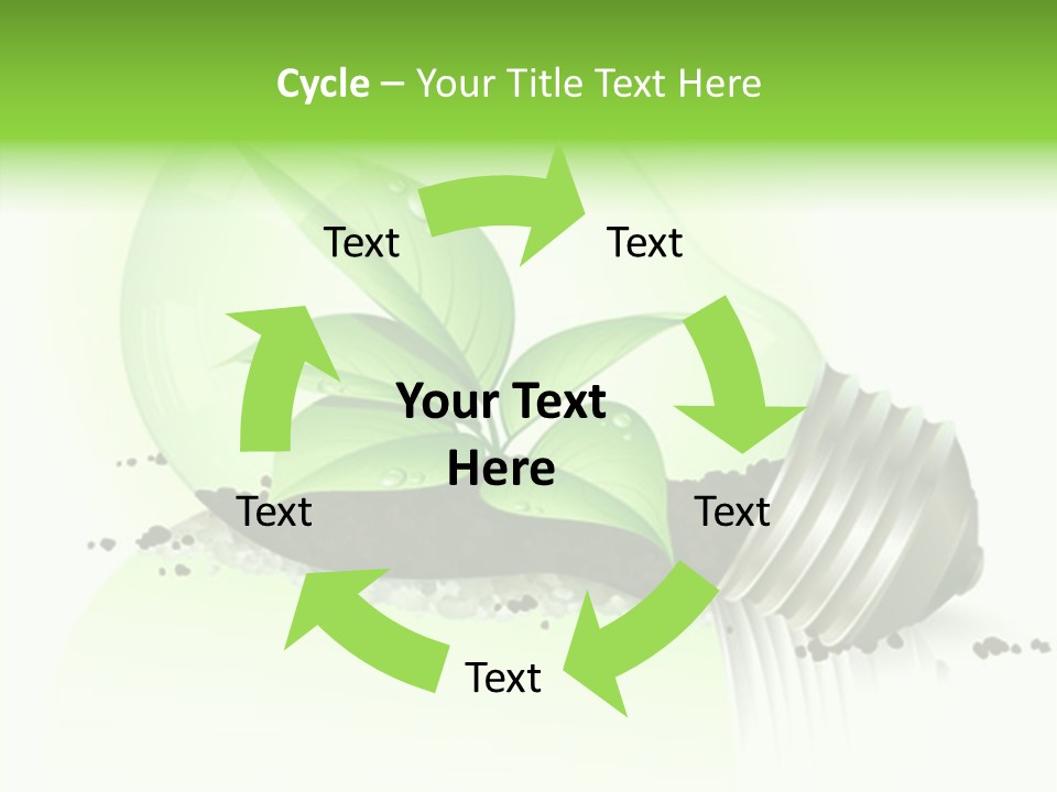 White Plant Green PowerPoint Template