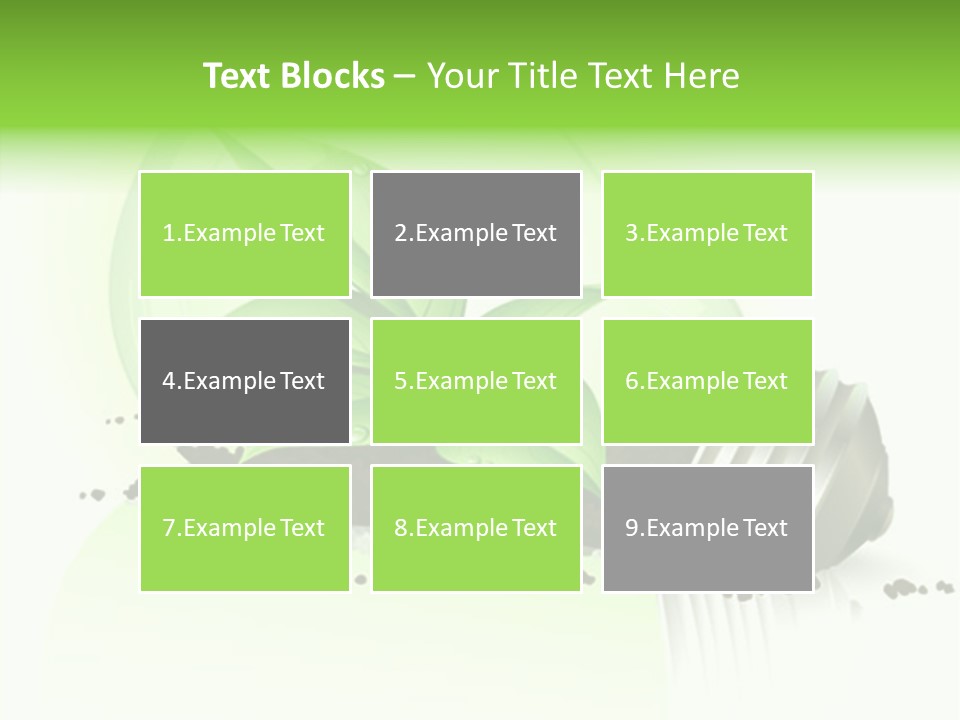 White Plant Green PowerPoint Template