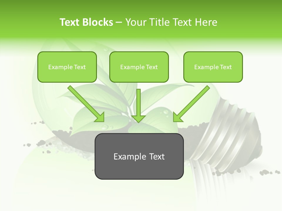 White Plant Green PowerPoint Template