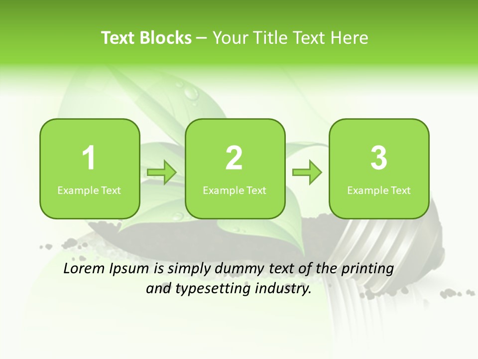 White Plant Green PowerPoint Template