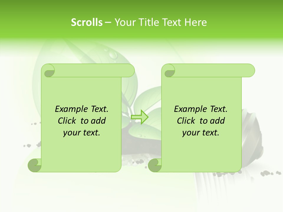 White Plant Green PowerPoint Template