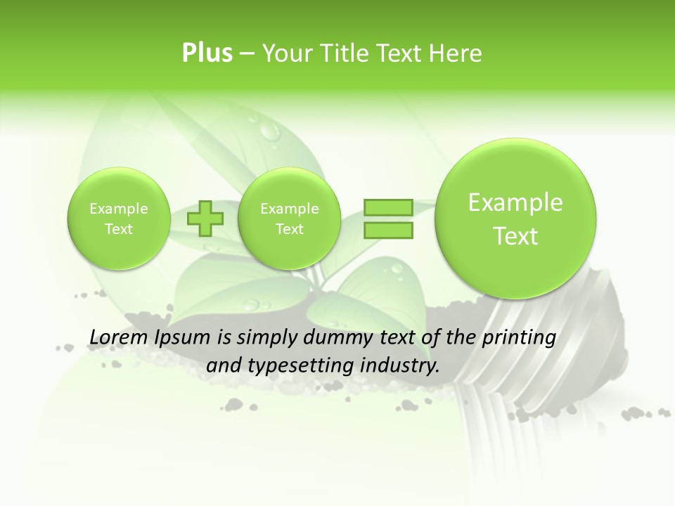 White Plant Green PowerPoint Template
