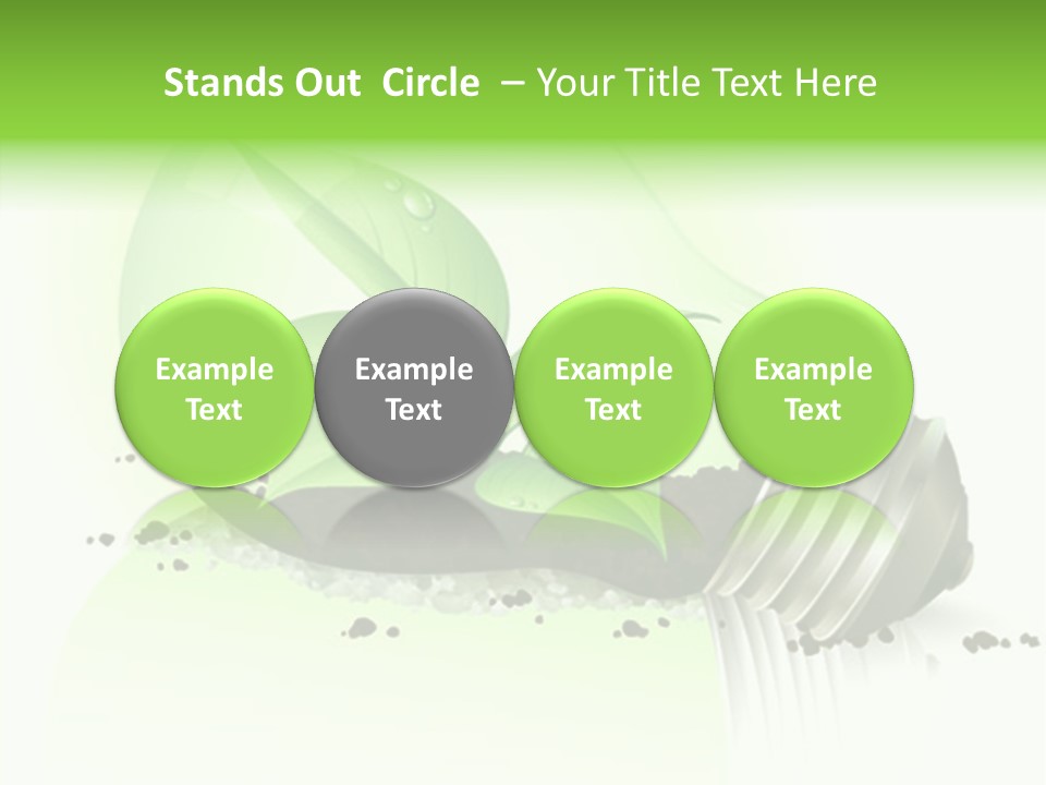 White Plant Green PowerPoint Template