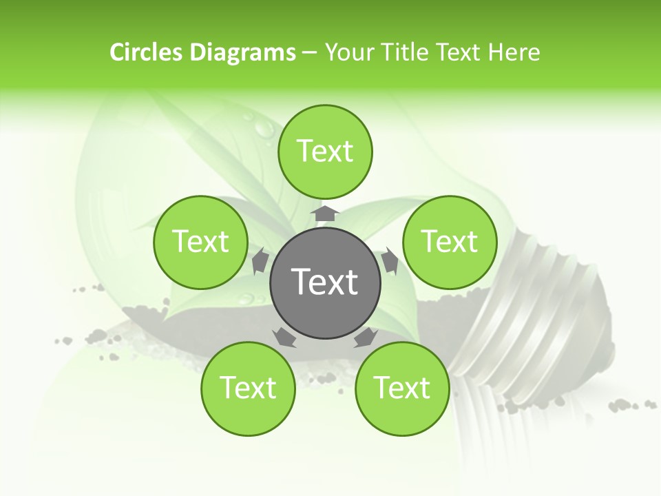 White Plant Green PowerPoint Template