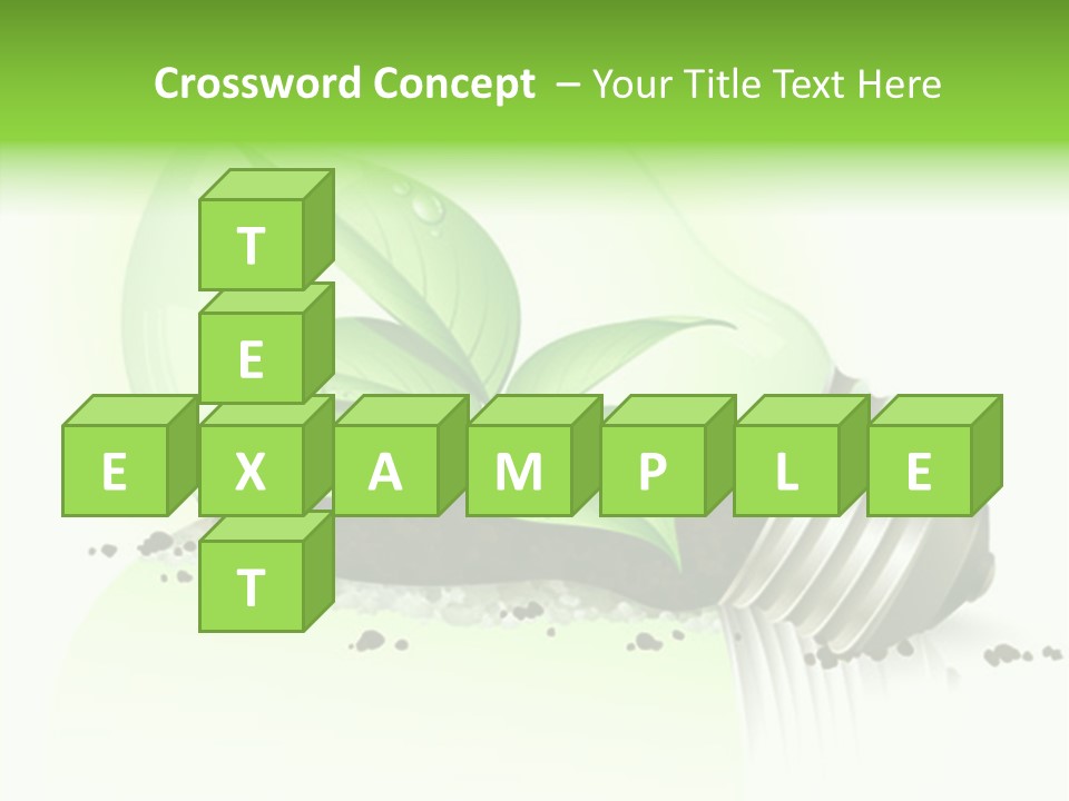 White Plant Green PowerPoint Template