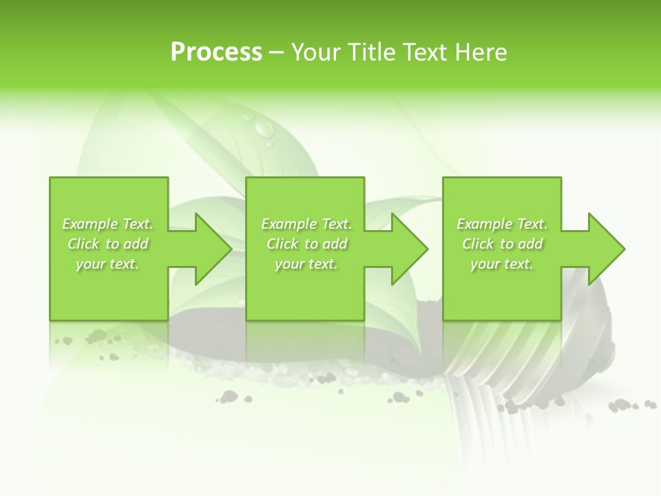 White Plant Green PowerPoint Template